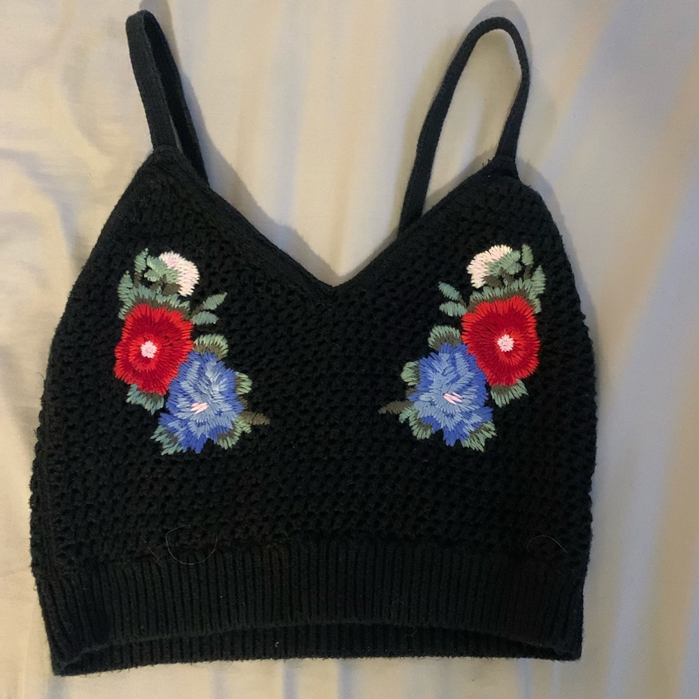 American eagle knitted crop top